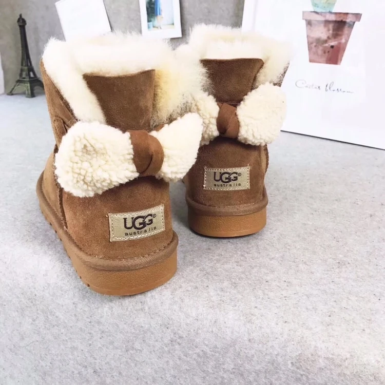 
New Design Professional Cute Rabbit Fur Kids Cheap Comfortable Colorful Anti-slip Snow Boots For Girls 