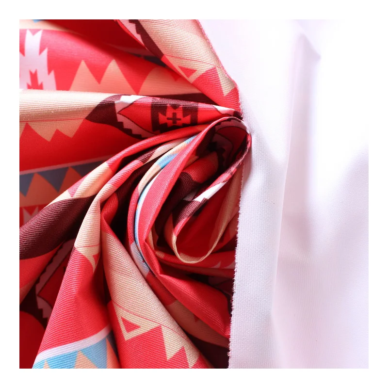 
High quality 320d wet wicking coated polyester taslan fabric with pattern printing 