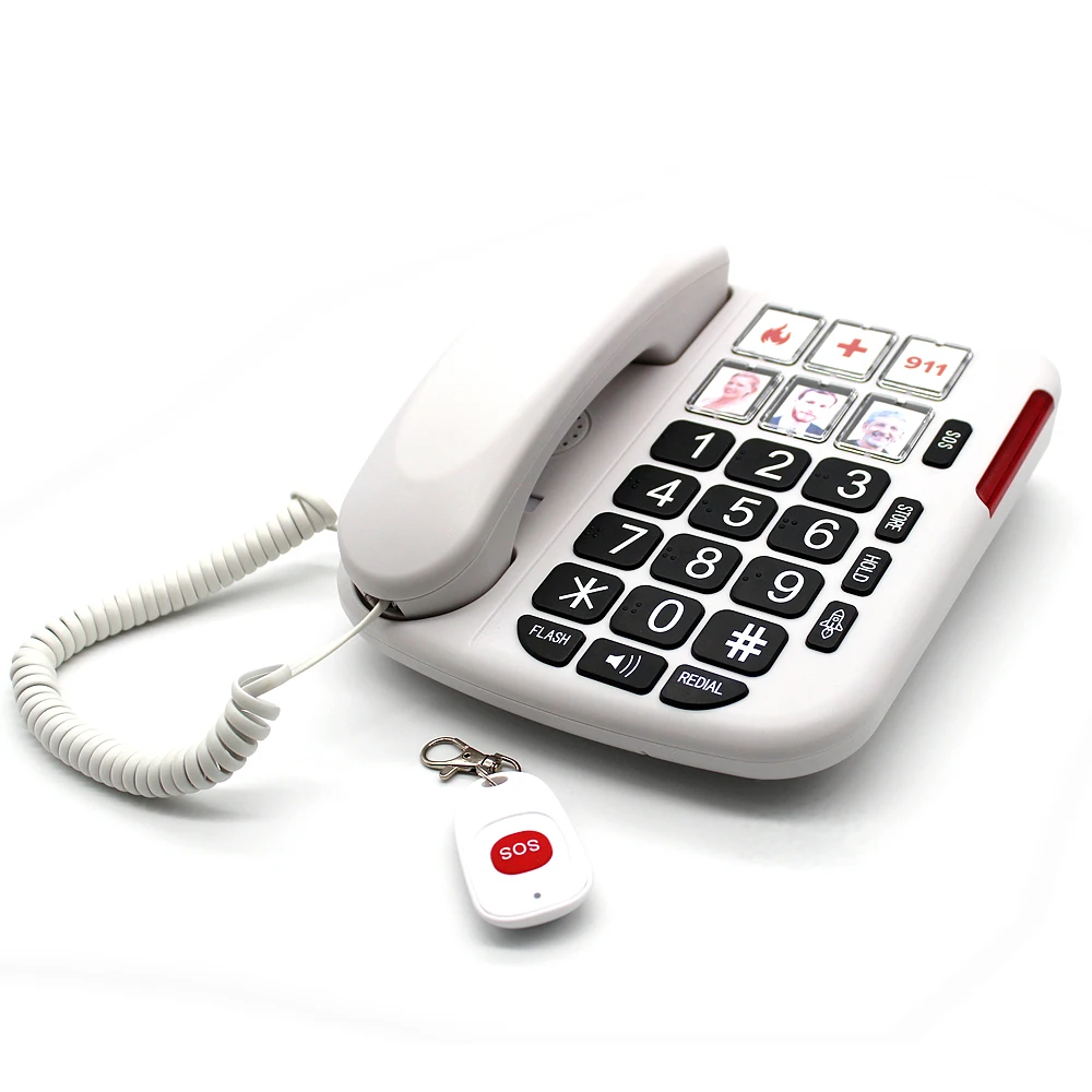 2022 newest design high-end big button basic telephone with SOS and remote control