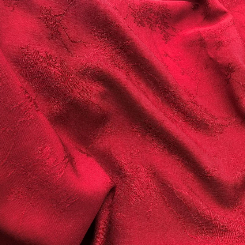 Factory direct supply Hanfu cheongsam Chinese tea clothes robe dress rattan rayon cotton dark pattern jacquard fabric