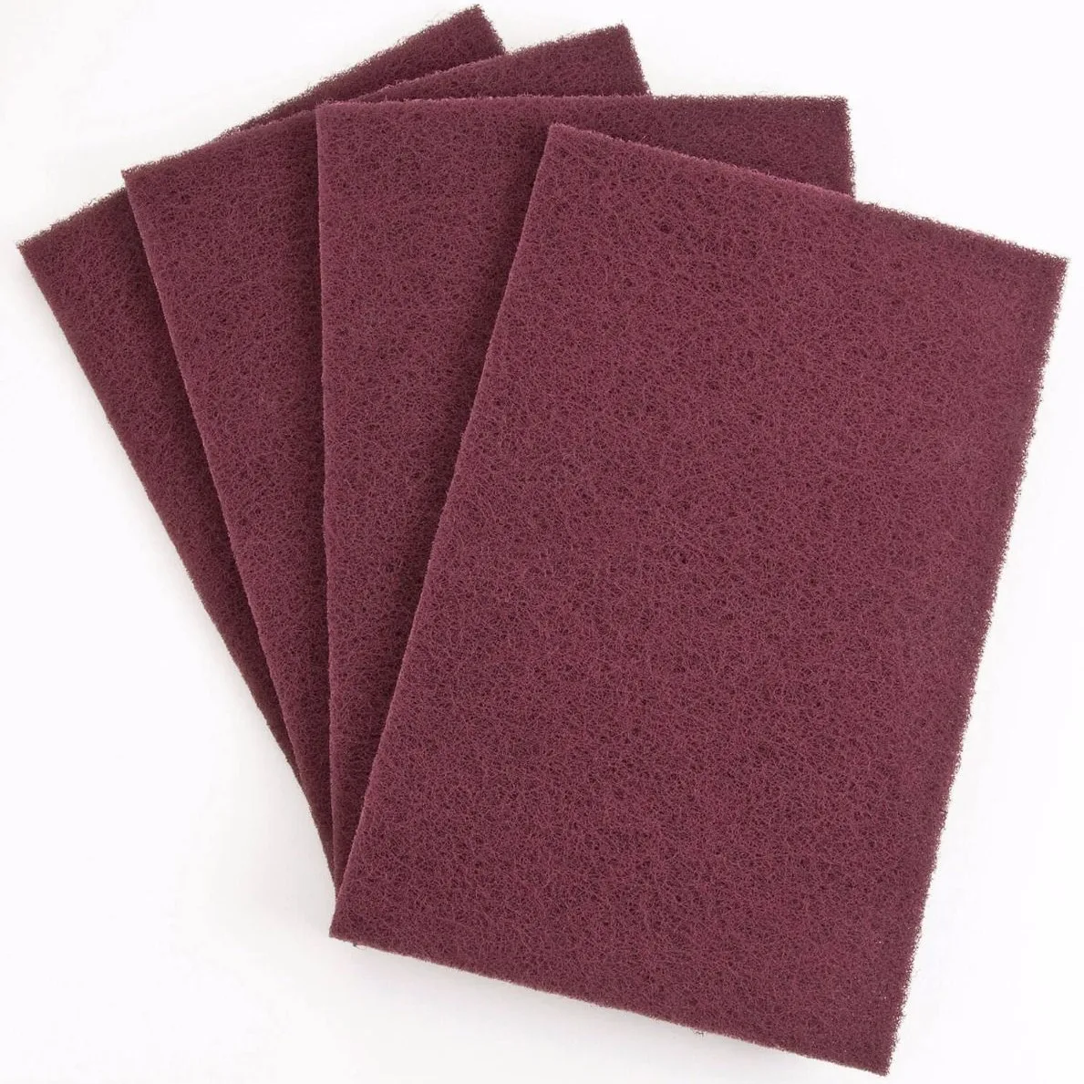 High quality aluminum oxide abrasive polishing pad maroon non woven scouring pad rolls