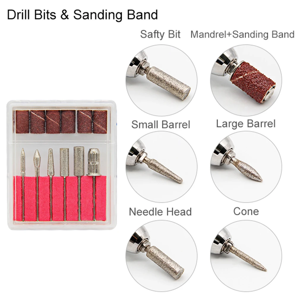 New Electric Manicure Drill 35000rpm Nail Drill For Nail Polish Remover Pedicure Machine With Drill Bits Salon Equipment