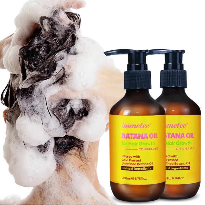Batana Oil Shampoo Custom Label Ingredients Hair Growth Nourishing Anti Hair Loss Batana Oil Shampoo for hair growth