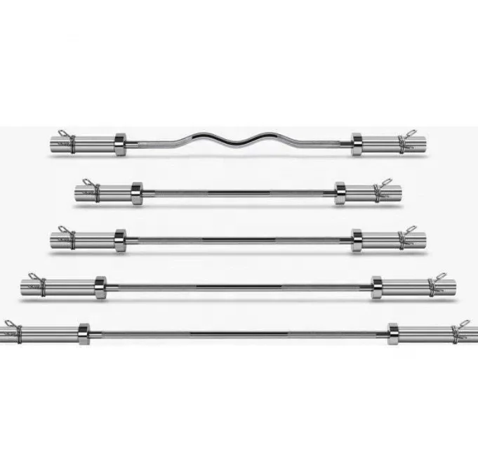 Gym Weight Lifting Bar 2.2m 20kg 15kg Professional Loading 1000lb Cheap Powerlifting Bar Weightlifting  Chromed Barbell Bar