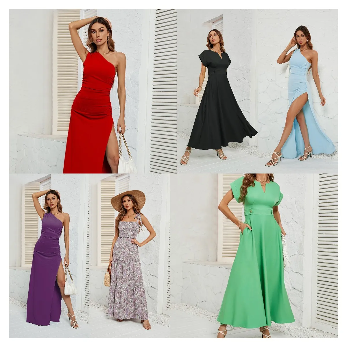 2024 Amazon cross-border foreign trade Europe station summer hot new dress female wholesale clearance sale