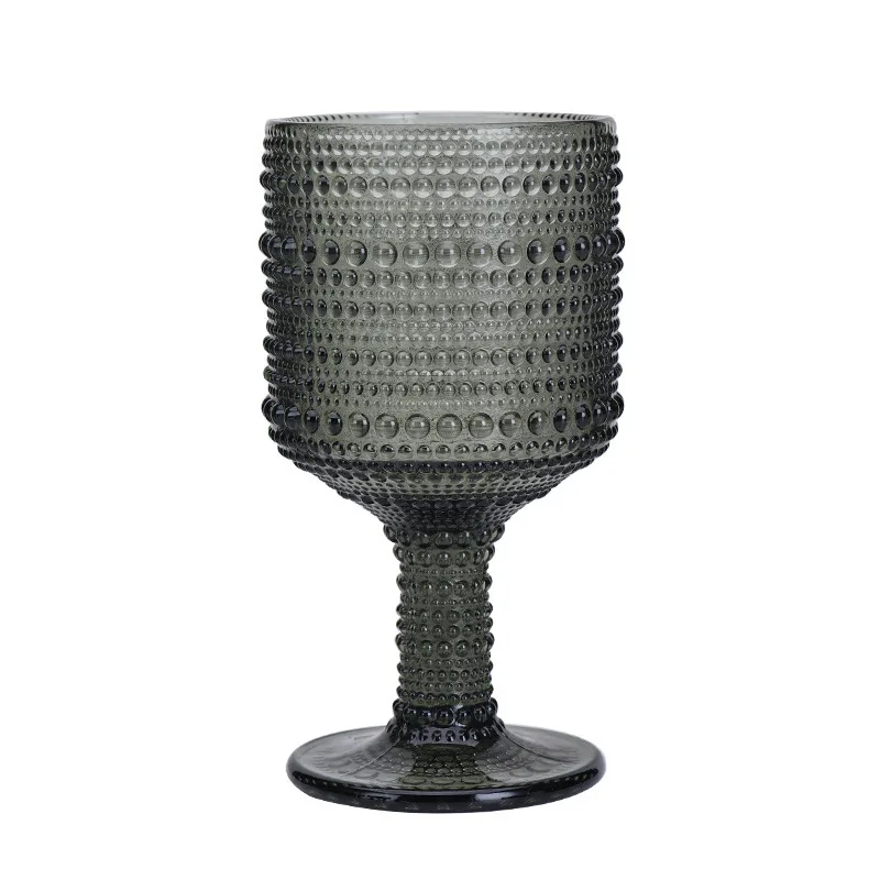 Colored bead point glass drink cup hotel gargle cup retro relief washing-up cup factory direct sales