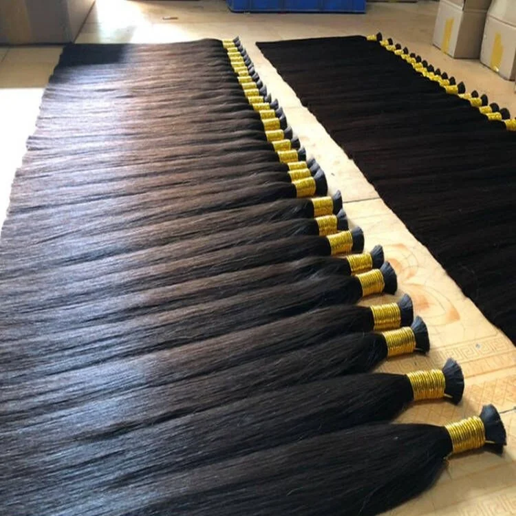 Поставщики, оптовая продажа, 100% необработанные натуральные двойные прямые бразильские волосы для наращивания, человеческие волосы оптом