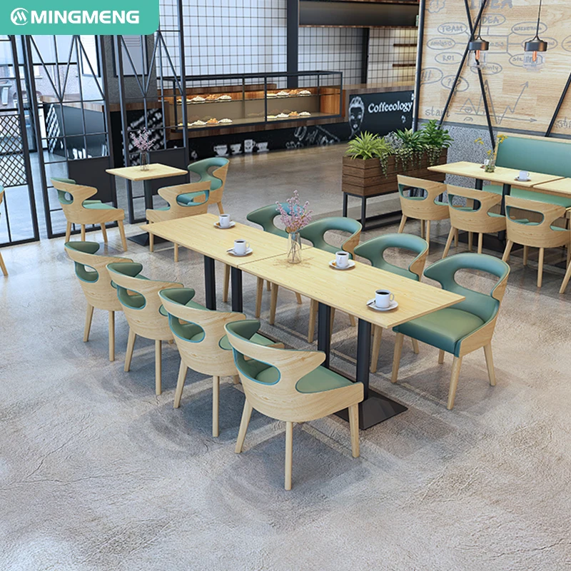 Modern Design High Quality Wood Booth Tables Chairs Cheap Restaurant & Cafe Dining Furniture Set for Home & Villa Use Wholesale