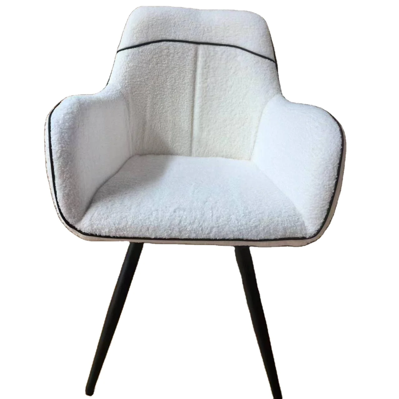 Silla de sala de estar simple leisure comfortable ergonomic backrest sherpa living room chair with armrest