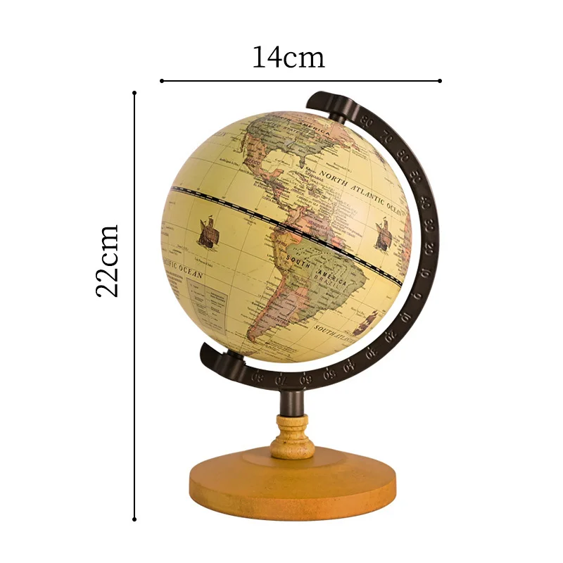 Home Decor Wooden Crafts Retro Globe Decoration English Globe European Style Home Office Furniture Accessories Gift Set