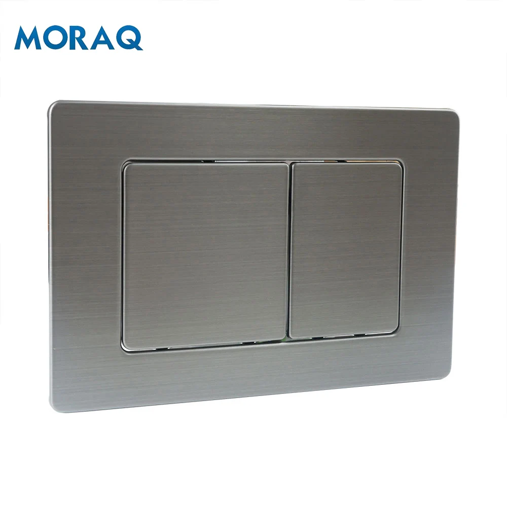 Manufacturer Concealed Cistern Actuator Flush Plate with Square Buttons Toilet Push Buttons Flush Plate