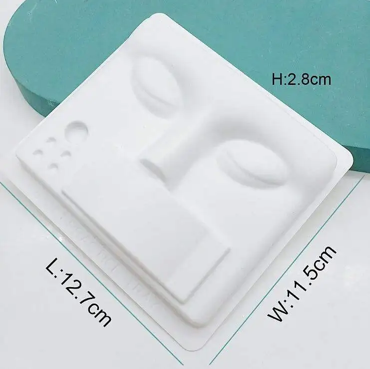 practice lash tray vendor Wholesale Eyelash Extension Training Plastic Mannequin Head human Face 3 in 1 Practice Lash Tray