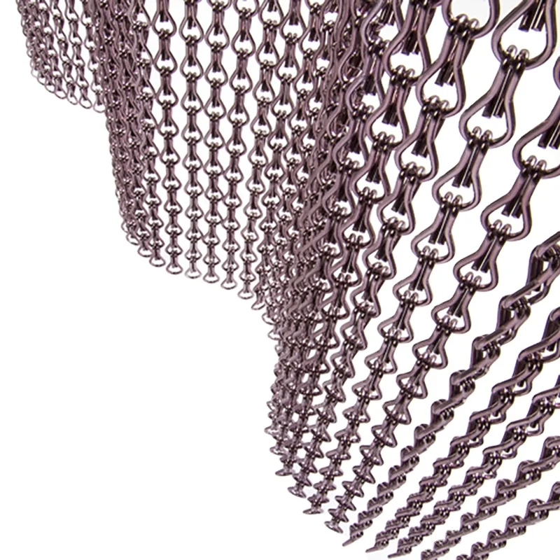 Silver China modern Light weight metal mesh curtain chain drapery fabric