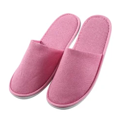 Free Sample Flax Disposable Hotel Slippers Custom Logo Non-Slip Hotel Tourism Slippers For Hotel Spa Salon