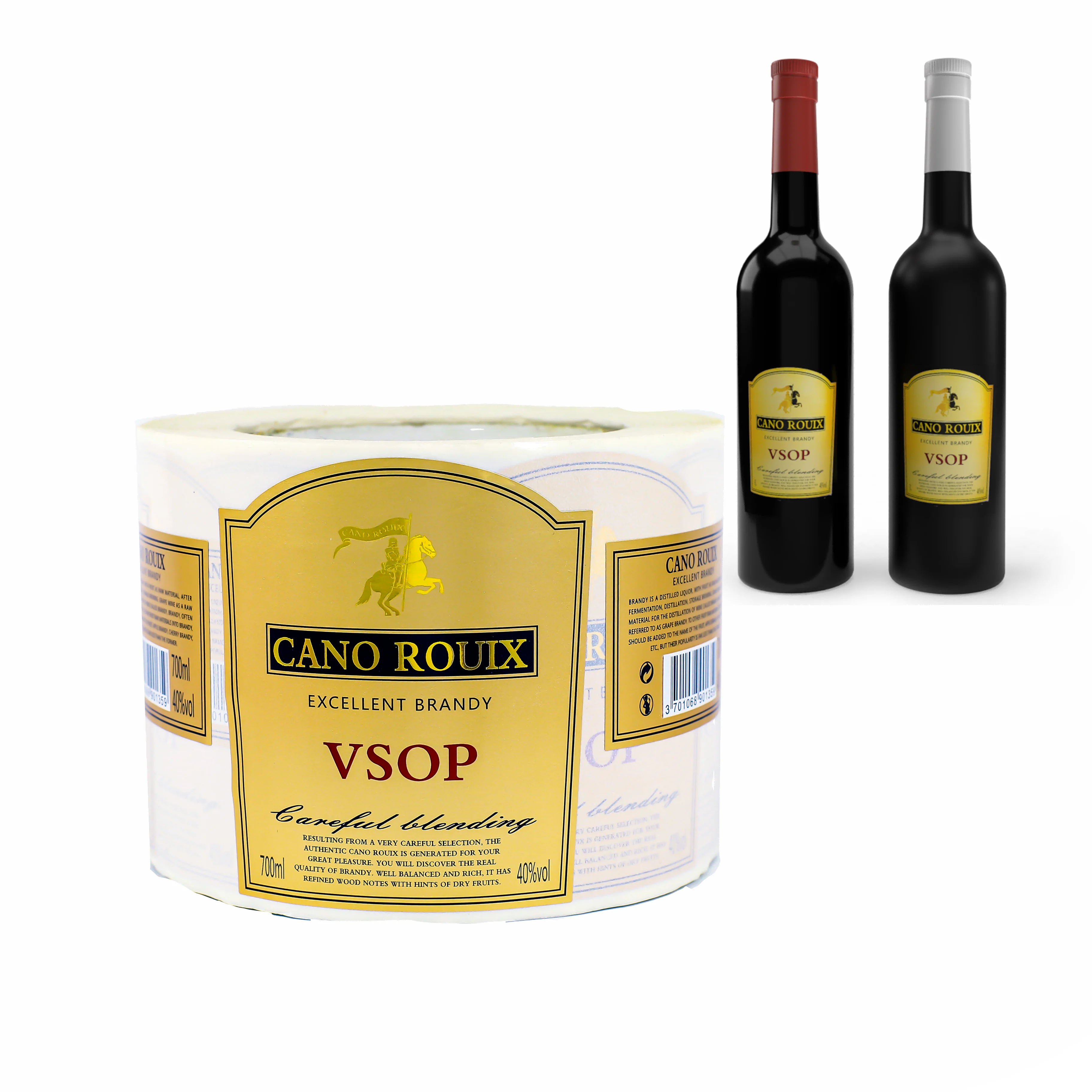 Customized Roll Label Product Printing Pack Logo Custom sticker wine sticker