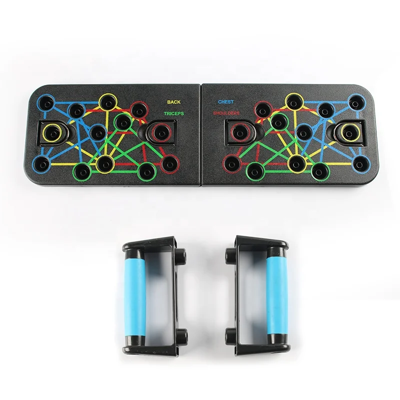 Multifunctional Power Press Push Up Board with Fitness Resistance Band