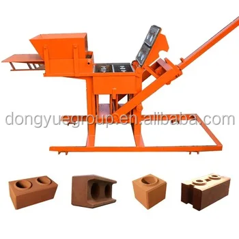 QTS2-40 manual interlocking earth clay brick making machine