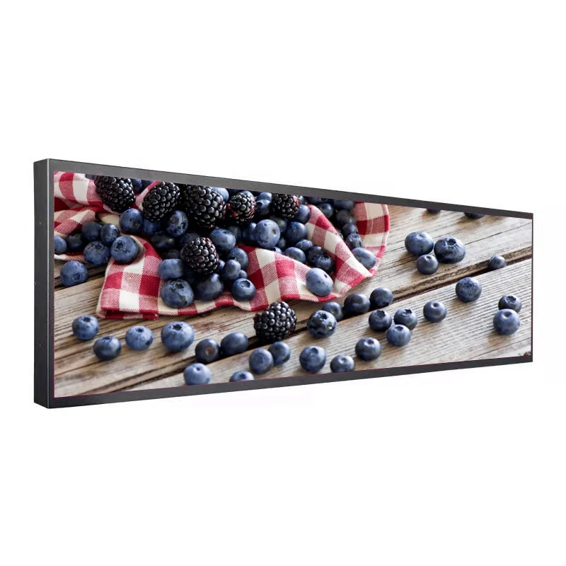 19 Inch Super Narrow Bezel Stretched bar  Ultra Wide Bar Lcd Display CMS Software Advertising Video Player