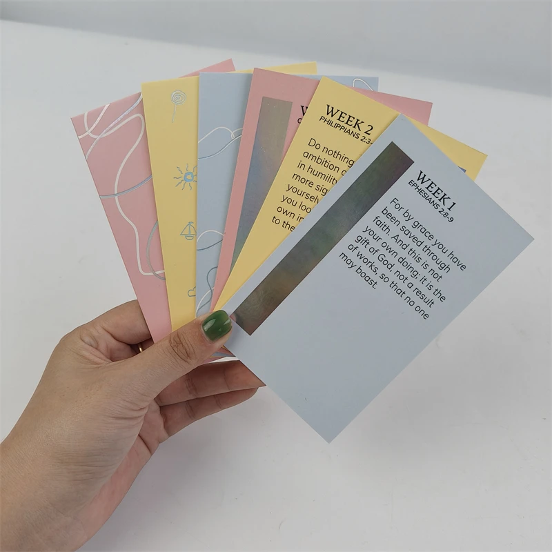 Coated paper 400/800/1000/1200gsm holographic printing thank you card custom business card printing
