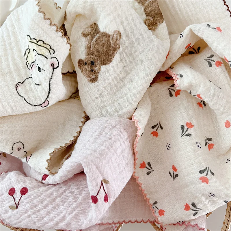 Baby Washcloths Ultra Soft Absorbent Towel 4pcs Newborn Bath Face Towel Natural Reusable towel for Sensitive Skin Baby as Shower