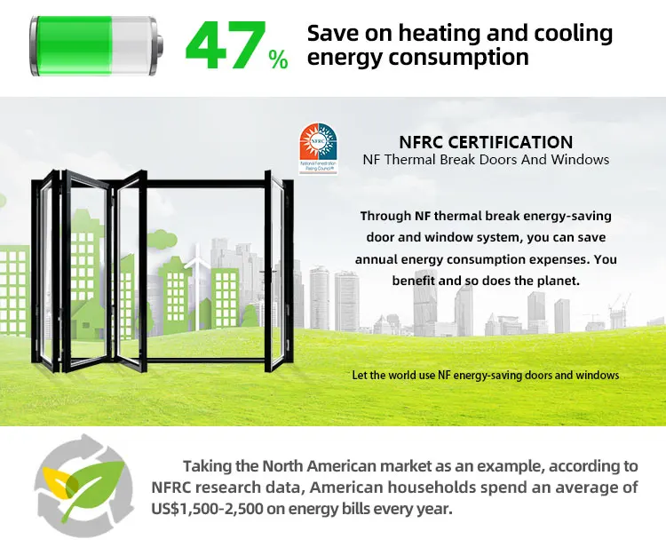 Aluminium 4 Panel Clear Glass Exterior Bifolding Door Germany Imported Hardware Folding Glass Door