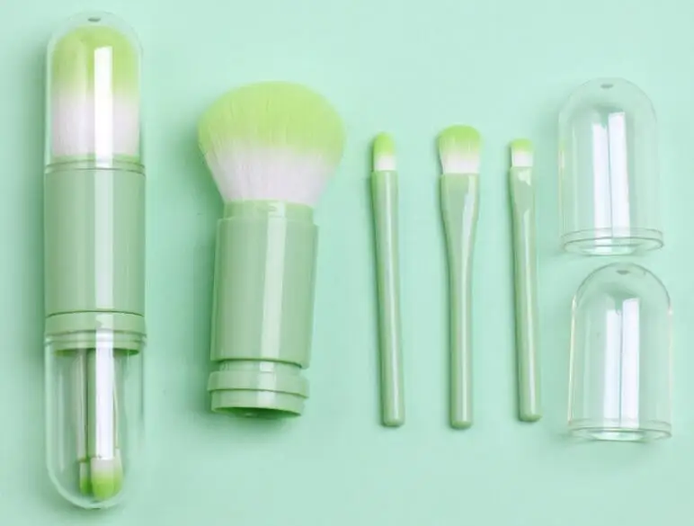 Telescopic Makeup Brushes 4 In 1 Portable Soft Brush For Eyeshadow Powder Foundation Blush Cosmetic