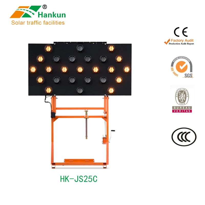 solar Amber Remote Control Traffic Sign Led Arrow Boards trailer