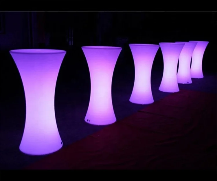Electronic Component Transistor Plastic Rechargeable Led Cocktail Bar Table For Night Club