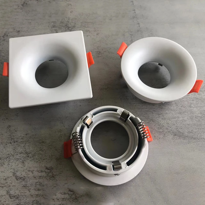 Adjustable LED Down Light Housing Black White MR16 GU10 Recessed Ceiling Light Fitting Spotlight Fixture Downlight Frame