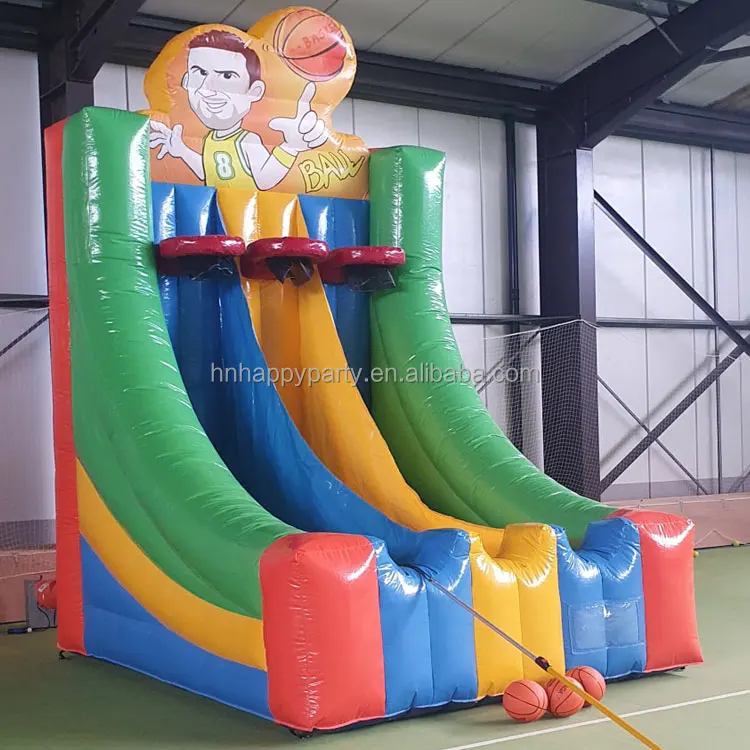 Customized interactive game inflatable basketball shootout with air blower