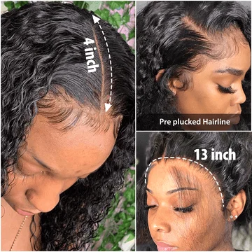 Vendor Raw Brazilian 13x6 HD Swiss Human Hair Transparent Lace Front Wig Deep Wave HD Lace Frontal Wig for Black Women