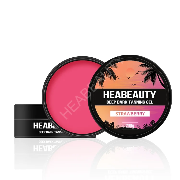 HEABEAUTY OBM частная марка клубничный гель для глубокого загара ускоритель загара гель 200 г