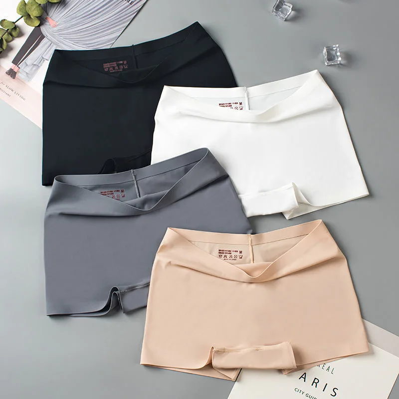 New style ice silk female underwear women boxer shorts cotton panties seamless underwear for women