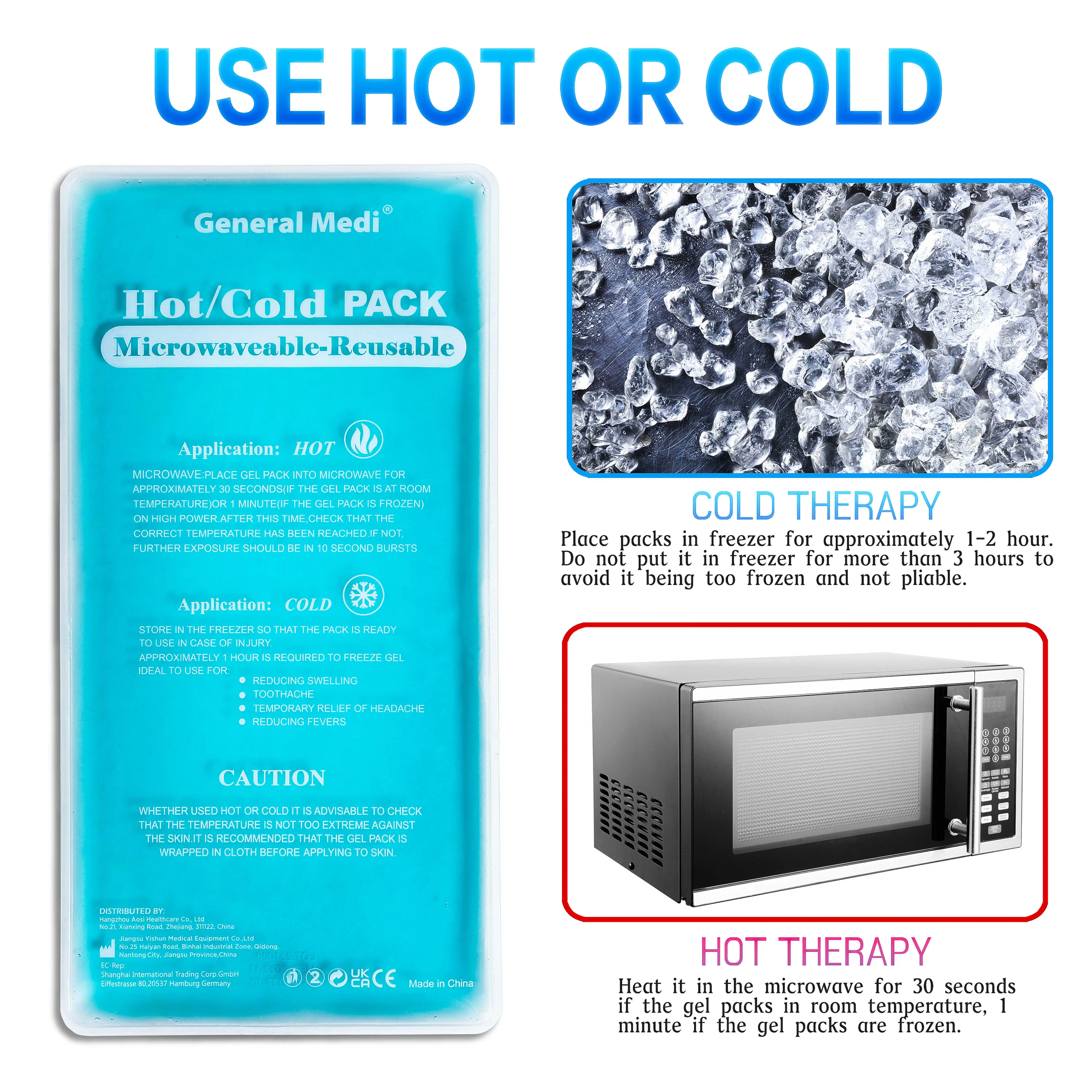 4 Pack Hot Cold Compress Therapy Glitter Ice Gel Pads Cool Pack for Injuries