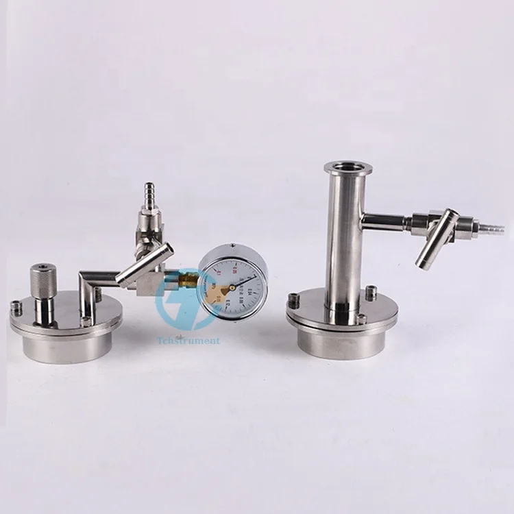 Tube Vacuum Sealing Assembly Flange for 101 mm dia Tube Furnace with KF-25 Vacuum Port & 1/4 Feedthrough TCH-FL-101KF25-FT