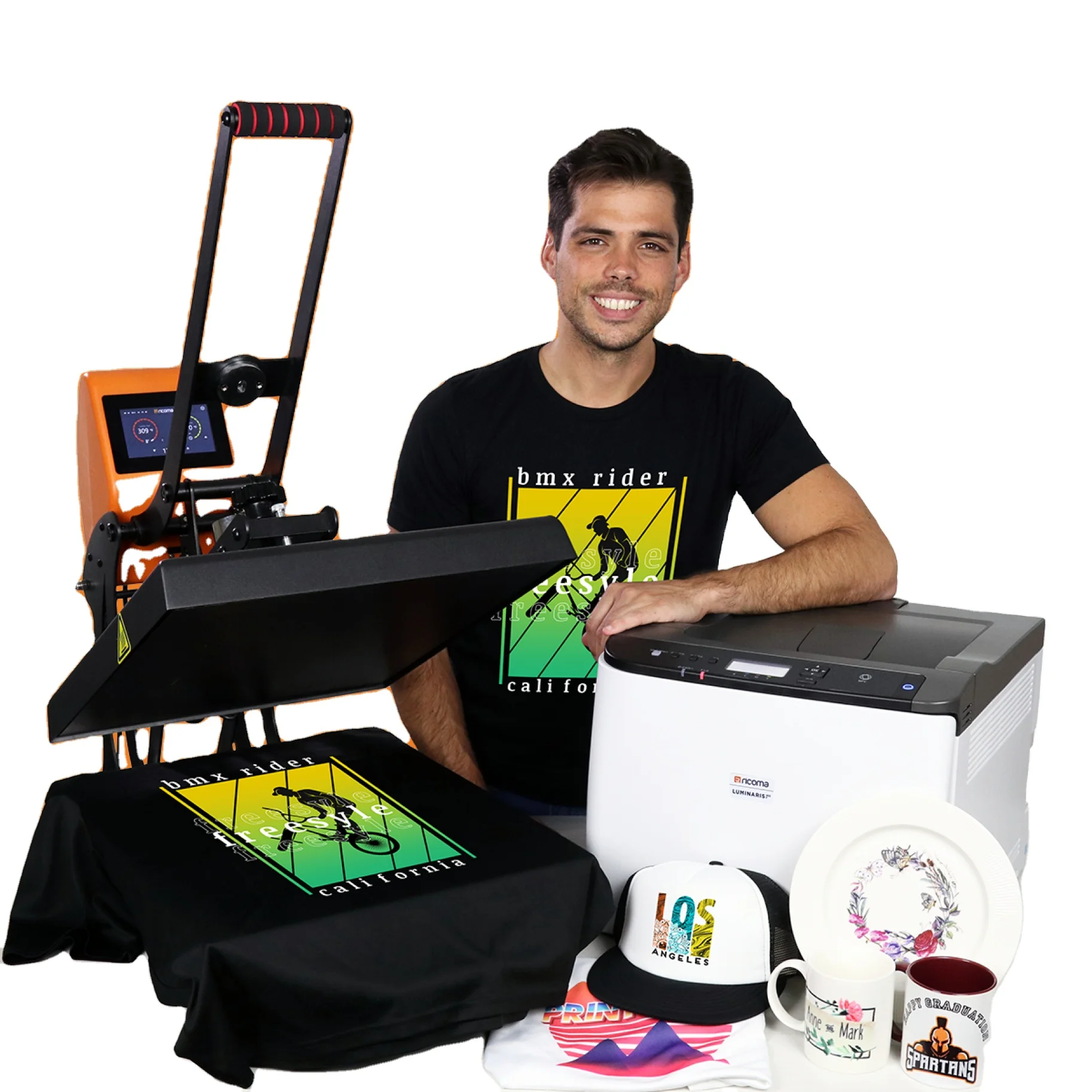 RiCOMA DTF Printer New White Toner Transfer Printer for Paper Printing for Home Use