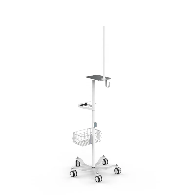 Hospital used cheap medical cart adjustable height trolley with noiseless wheels