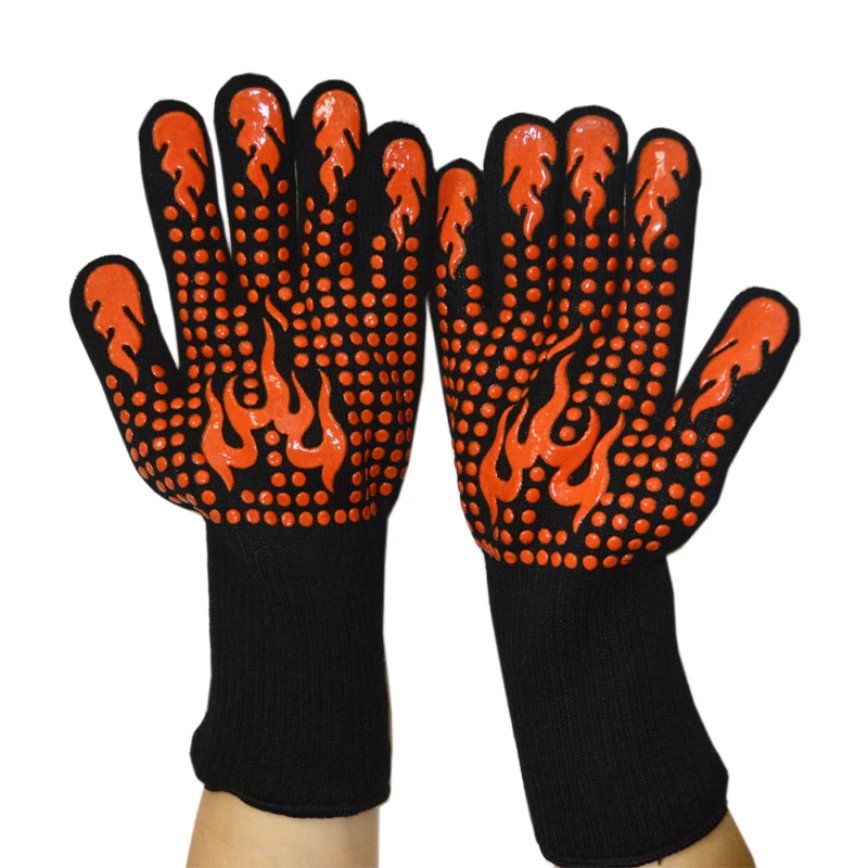 Fireman Fire Proof Firefighter Firefighting Rescue Gloves / Fire Resistant And Heat Insulation Gloves