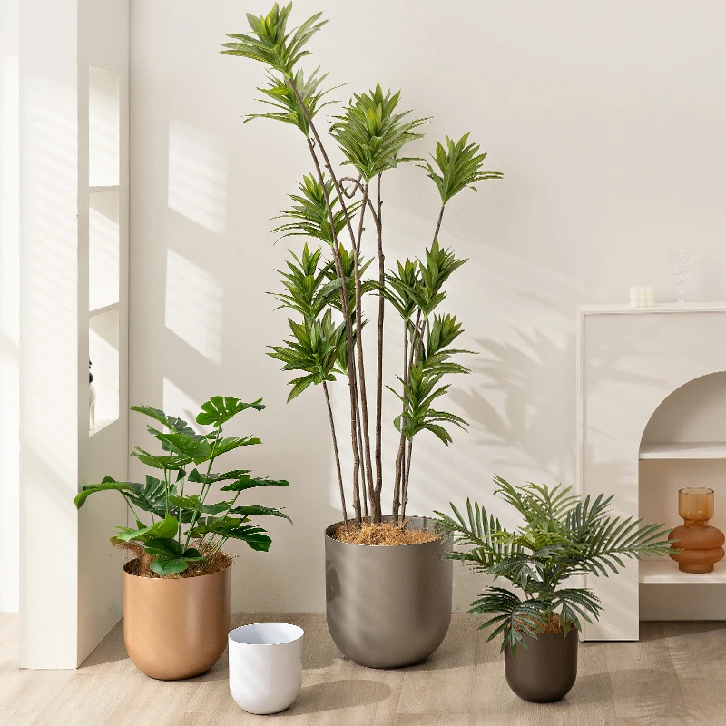 BRICE New Arrival Painting Craft Nordic Artificial Plastic Plant Flower Pot for Indoor and Outdoor