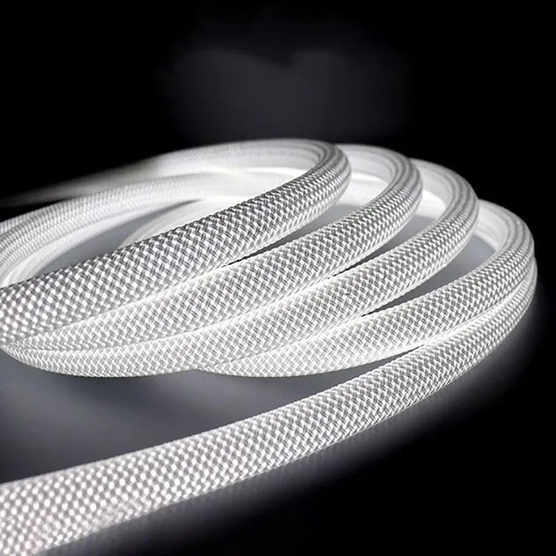 360 Luminous Flexible Silicone Led Light Strip Hose Round Neon Woven Outdoor Light Landscape Lighting for Garden Yard Park Lamps