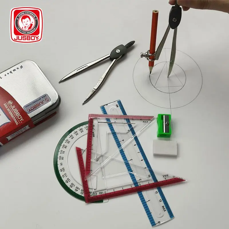 10pc max super mathematical instruments box, geometric tools,math set