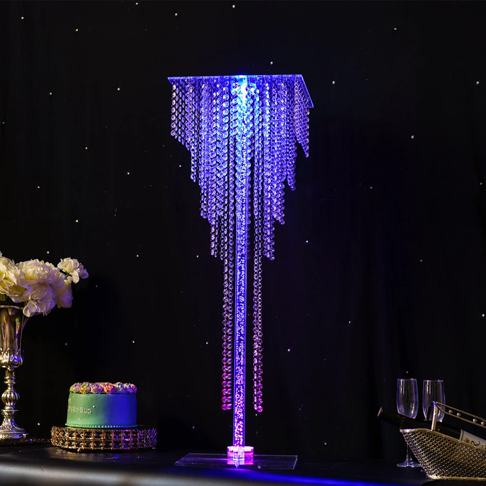 New Hot Style Luxury Wedding Decoration Transparent Acrylic Flower Stand for Table Centerpiece