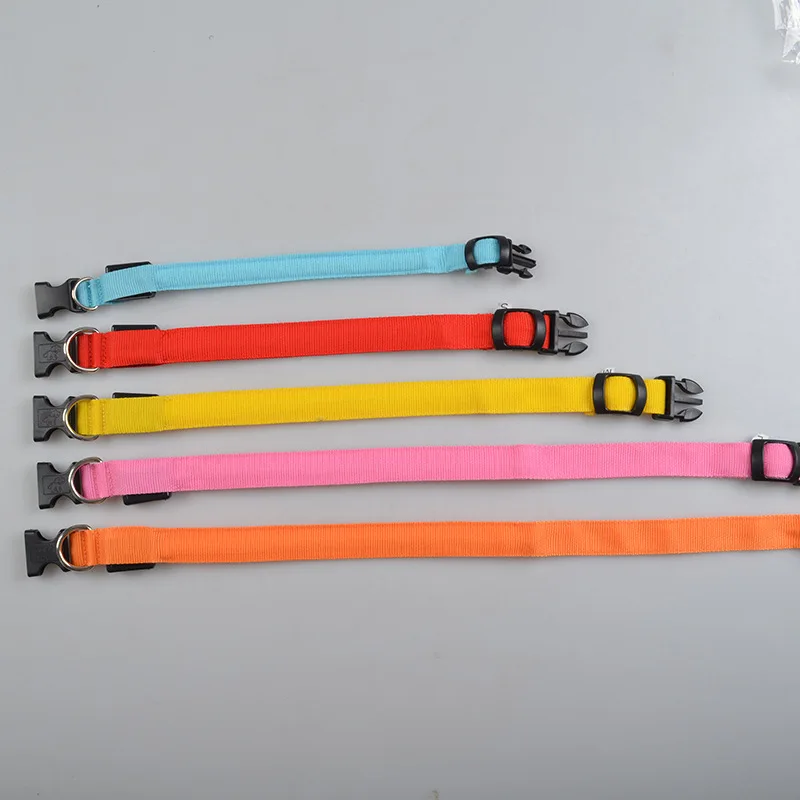 Pet Night Safety Cord Flashing Glow Colorful Anti-Lost LED Dog Collar with 4 Sizes 7 Colors
