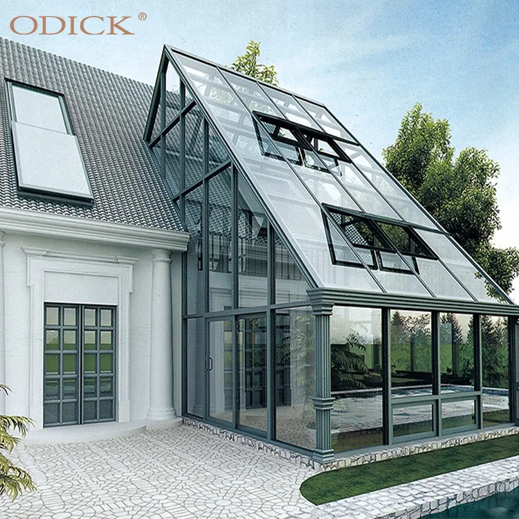 Sunrooms Thermal Break Four Seasons Style Slant Flat Curve Roof Window Lowe Glass Houses Green House