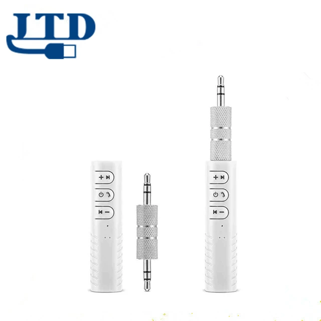 Factory price Mini 3.5mm AUX  Car  BT5.0 Portable Hands-Free  Audio Receiver for Headphones Car Speakers