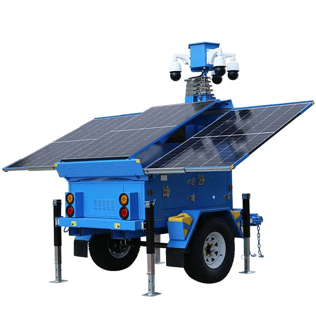 mobile outdoor CCTV trailer cctv security system