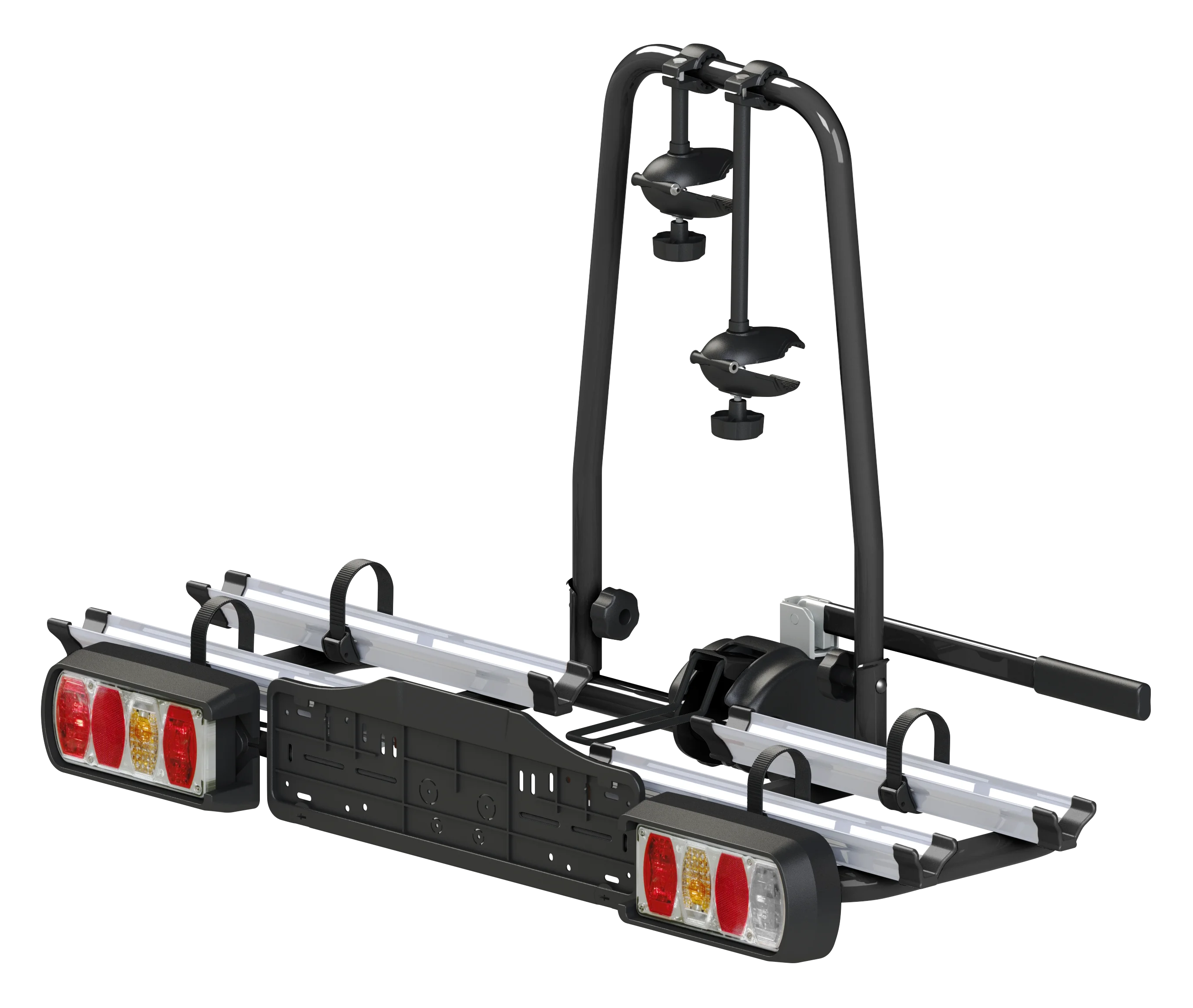 Steel Tow Bar Rear Mounted E Bike Rack for 2 E Bike