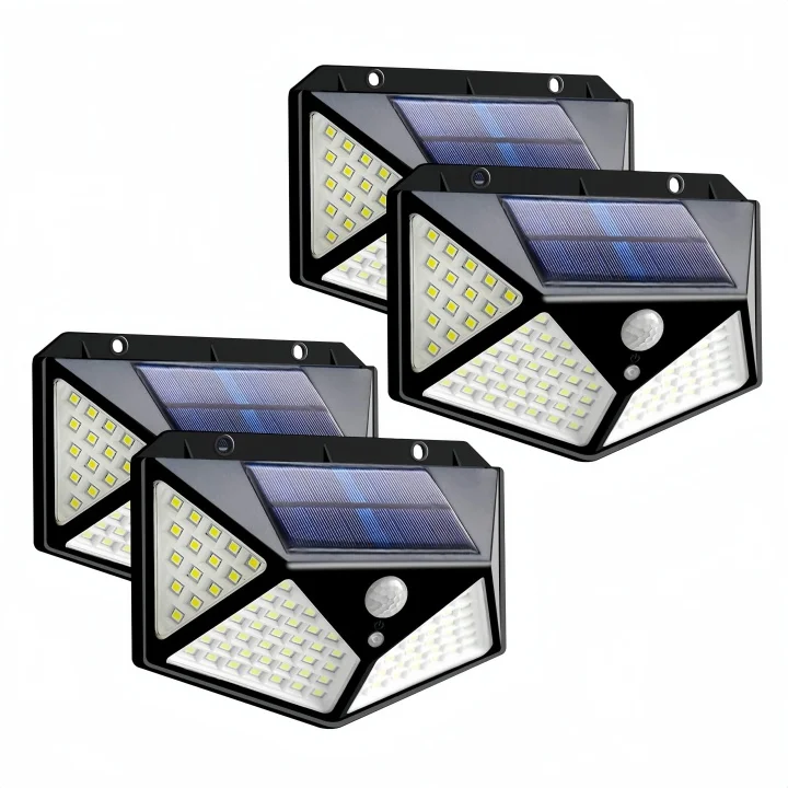 100LED Outdoor Backyard Garden Stair Waterproof Solar Power Lighting Wall Lamp Motion Sensor Led Solar Light