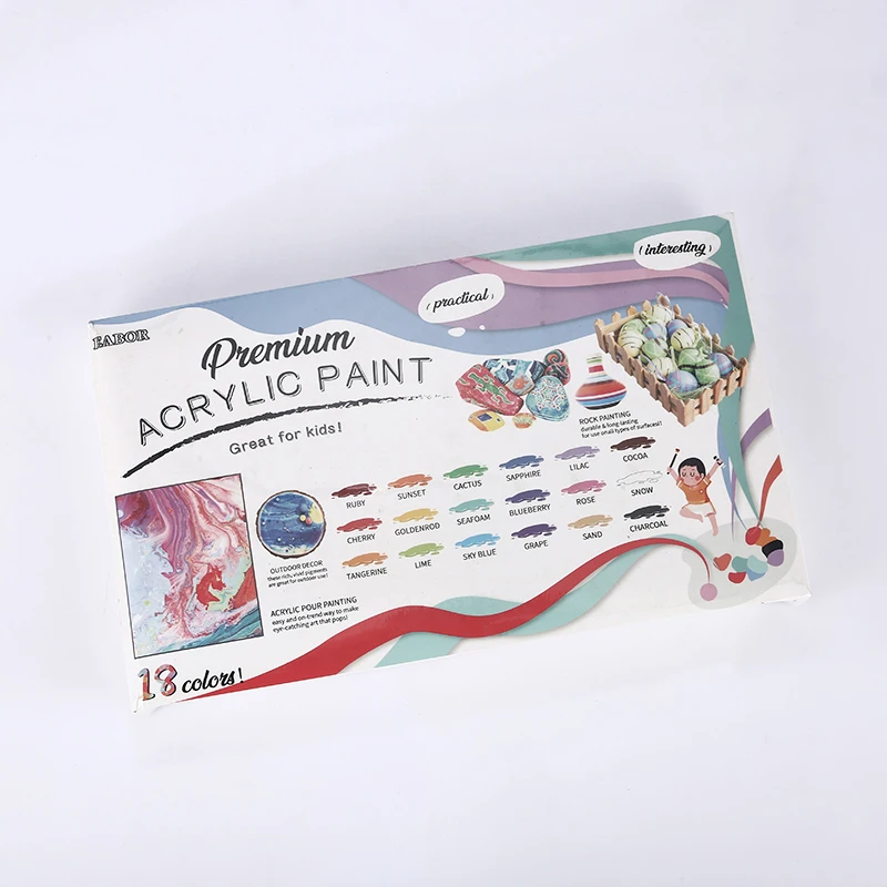 Excellent Quality Artist Acrylic Painting Set Professional 18 Colors Art Acrylic Craft Paint