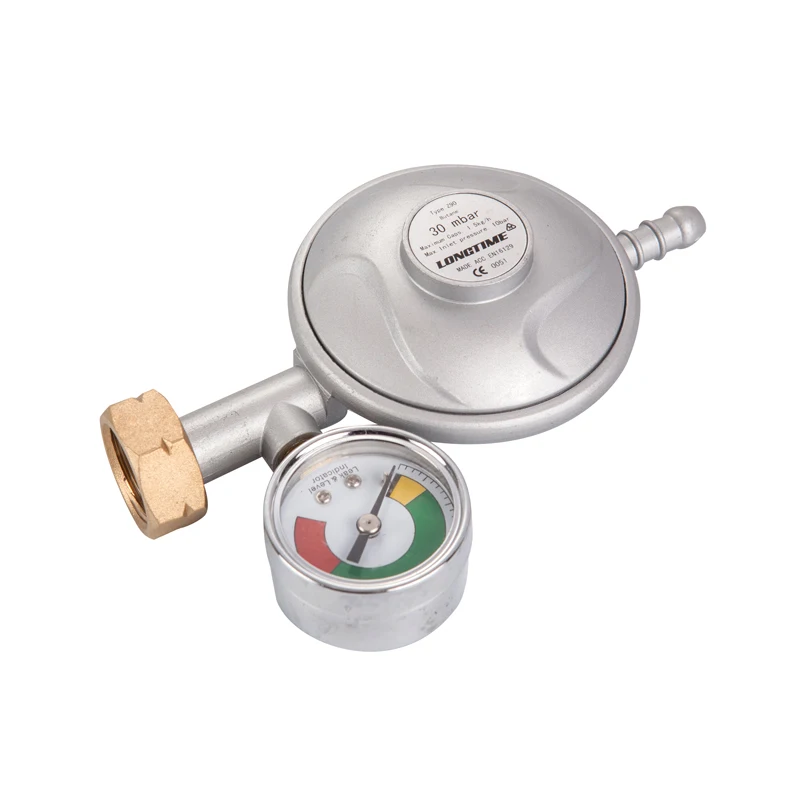 Zinc Alloy CE EN16129 Cylinder Pressure Reducing LPG Cooking Gas Regulator with Meter